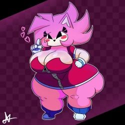 1female 1girls 2d 2d_(artwork) 2d_artwork anthro anthro_female anthro_only artist_signature big_breasts black_eyes breasts busty busty_female cleavage color creepypasta cute cute_face cute_female digital_drawing_(artwork) digital_media_(artwork) female furry furry_female furry_only gloves hands_on_hips heart heart_symbol hedgehog hedgehog_girl hips huge_breasts malware_amy nitnat no_mouth outcome_memories pink_body pink_hair rosy_cheeks sega shiny shiny_breasts shiny_skin shortstack simple_background solo solo_female solo_focus sonic.exe_(series) sonic_(series) sonic_the_hedgehog_(series) thick thick_ass thick_legs thick_thighs thunder_thighs twitter_link white_gloves wide_hips