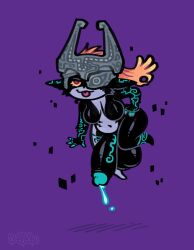 2022 armor balls bodily_fluids breasts digital_media_(artwork) erection floating futanari genital_fluids genitals gesture hair hand_gesture headgear headgear_only helmet helmet_only humanoid humanoid_pointy_ears imp imp_midna intersex keffotin midna navel nintendo not_furry ok_sign penis pointy_ears precum purple_background red_eyes short_stack simple_background smile smug solo the_legend_of_zelda twili twilight_princess yellow_sclera