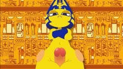 animal_crossing animated ankha ankha_(animal_crossing) ass ass_jiggle ass_job big_penis cat_ears cat_girl cat_tail furry furry_female furry_on_human large_ass large_breasts large_penis naked naked_female penis pussy pussy_juice pussy_juice_drip thigh_job thigh_sex thighs villager_(animal_crossing) zone