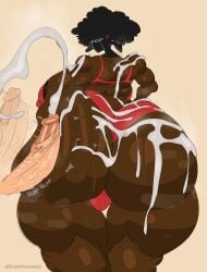 1girls afro angry_vein areola areola_slip areolae areolae_slip asscheeks associate_(dudetherealest) back_view big_ass big_breasts big_cock big_hips big_penis big_thighs black_hair bra breasts cum_on_ass cumming cumming_on_ass cumshot dark-skinned_female dark_skin dudetherealest ejaculating_cum ejaculation erect_nipples erect_nipples_under_clothes female foreskin foreskin_folds glasses high_resolution highres huge_ass huge_breasts huge_cock huge_hips huge_thighs jiggling_ass looking_at_penis male mask masked masked_female motion_lines motion_outline panties partially_clothed partially_clothed_female penis red_bra red_panties simple_background slapping_butt steam steaming_body sweat sweatdrop sweating sweaty sweaty_ass sweaty_body sweaty_butt text uncircumcised vein veiny_penis voluptuous voluptuous_female