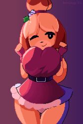 isabelle (animal crossing) from animal crossing by bunijayy