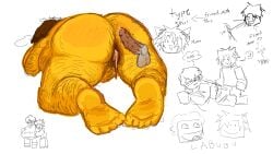 after_sex ambiguous_gender ass back_view blood_in_pussy blood_mixed_with_cum blood_on_penis consensual cum_dripping cum_dripping_out_of_pussy cum_in_pussy cum_on_penis cuntboy cuntboy/ambiguous doodles erection feet forsaken_(roblox) freaklord6_ hairy_ass intersex nonbinary penis pussy self_upload shedletsky_(forsaken) spiked_penis two_time_(forsaken)