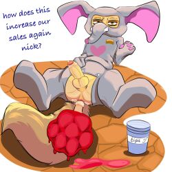 absurd_res anonymous_artist anthro anus ass balls canid canine disney fennec_fox finnick_(zootopia) food foreskin fox genitals hi_res inserting male male_only mammal penis popsicle popsicle_melting solo true_fox uncircumcised zootopia