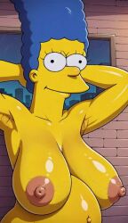 ai_generated animated bouncing_breasts huge_breasts marge_simpson nude tagme the_simpsons video