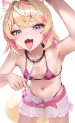 1girls blush breasts female female_focus female_only fuwamoco hololive hololive_english hololive_english_-advent- light-skinned_female light_skin looking_at_viewer mococo_abyssgard navel padoruu partially_clothed partially_clothed_female small_breasts solo solo_female solo_focus virtual_youtuber