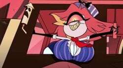 ai_edit ai_generated ass bigger_&_better breasts cleavage clothed edit edited female female_only hazbin_hotel huge_ass huge_breasts niffty revealing_clothes screenshot_edit shortstack sideass