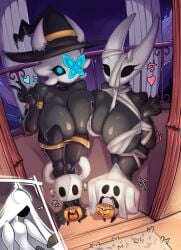 2boys 3girls ass azura_inalis big_ass big_breasts big_hips big_thighs breasts bug bug_girl cyan_eyes cyan_nipples cyan_pussy dark_blue_skin erect_nipples eyebrowless female gigantic_ass gigantic_breasts gigantic_thighs glowing_eyes glowing_nipples glowing_pussy grand_mother_silk halloween halloween_costume hollow_knight hollow_knight:_silksong hornet_(hollow_knight) huge_ass huge_breasts huge_hips huge_thighs hyper hyper_ass hyper_breasts hyper_thighs insect_girl insectoid insects lampy_(azura_inalis) legwear lifeblood male mummy_costume mummy_wrappings protagonist_(hollow_knight) pussy sherma_(hollow_knight) the_knight_(hollow_knight) thick_thighs thighs witch witch_costume