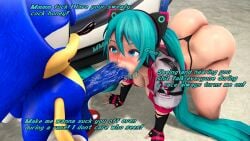 hatsune miku from sonic (series) by theboobedone