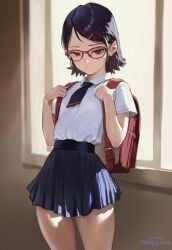 uchiha sarada from boruto: naruto next generations by marshalperv