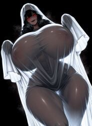 1girls 2025 ai_generated backlighting big_breasts black_background black_hair breasts breasts_bigger_than_head collarbone costume curvaceous curvaceous_female curvaceous_figure curves curvy curvy_body curvy_female curvy_figure curvy_hips dutch_angle female female_focus female_only ghost ghost_costume ghost_girl ghost_pose gigantic_breasts glowing_eyes hair_between_eyes halloween_2025 halloween_costume hands_up heavy_breathing hi_res highres hips_wider_than_shoulders hourglass_figure huge_breasts huge_thighs large_breasts large_thighs long_hair looking_at_viewer massive_breasts massive_thighs naughty_face naughty_smile nipple_bulge nipples nipples_visible_through_clothing nunai open_mouth original original_character oversized_clothes red_eyes see-through see-through_clothing see-through_silhouette sheet_ghost simple_background smile solo solo_female solo_focus steam steaming_body steamy_breath teeth thick_thighs thighs venus_body voluptuous voluptuous_female wavy_hair wide_hips