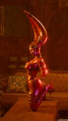 1girls 3d artist_name ass bondage breasts darth_talon female female_focus female_only full_body full_body_tattoo glistening_body glistening_skin glowing_eyes kneeling kneeling_female large_ass large_breasts lekku lekku_pull looking_at_viewer nipples open_mouth pillow red_eyes red_skin restrained restrained_arms rope rope_bondage ruadhnait3dx self_upload sith sith_eyes sith_lady slightly_open_mouth sofa solo_female solo_focus star_wars star_wars_legends table tattoo thick_thighs thighs twi'lek watermark