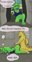 absurd_res ails anal anal_sex antennae_(anatomy) anthro bodily_fluids bondage bottomless bound bra bra_only breasts clothed clothing commercial_vehicle cum duo edit exhibitionism female female_penetrated genital_fluids genitals hi_res knot male male/female male_penetrating male_penetrating_female medium_truck meme meme_reference meta paws penetration penile penile_penetration penis penis_in_ass pussy questionable_consent restraints rope rope_bondage sex sports_bra taxicab text truck underwear underwear_only van vehicle vulva