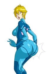 1girls ass_focus axel-rosered big_breasts big_butt blonde_hair bodysuit breasts butt butt_expansion color female female_only hair huge_butt human large_butt metroid metroid_other_m nintendo samus_aran short_hair skin_tight solo solo_female spanking zero_suit zero_suit_samus