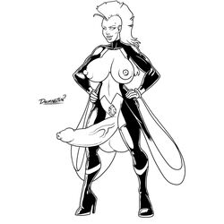 1futa african african_futanari big_balls big_breasts breasts doomington foreskin futa_only futanari futaverse hands_on_hips huge_balls hyper hyper_penis intersex large_balls large_breasts large_penis marvel marvel_comics mohawk ororo_munroe outfit penis sketch smile solo standing storm_(x-men) suit x-men