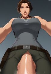 1futa 2d ai_generated big_penis blondshell blowjob brown_hair civitai fellatio_pov futa_focus futa_only futanari grey_tank_top human human_only lara_croft light-skinned_futanari light_skin looking_at_viewer necklace oral oral_sex pants penis ponytail pouch pov solo submissive_pov taker_pov tank_top tomb_raider video_game_character video_game_franchise