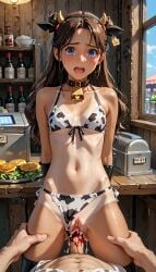 ai_generated begging begging_for_mercy begging_to_stop bleeding bleeding_from_pussy boss_and_subordinate brown_hair cash cashier cashier_katie cow_ears cow_girl cow_horns cow_print cowbell crying crying_with_eyes_open cum cum_in_ass cum_in_pussy cum_inside defloration fat_man first_time money old_man older_male older_man_and_teenage_girl original_character pain public public_exposure public_humiliation public_indecency public_nudity public_sex rape scared suprised suprised_look sweat sweatdrop sweating tan tan_body tan_skin tanline tears terror139 unhappy_female vaginal_penetration vaginal_sex virgin virginal_blood working worried zelfara_restaurant_girls