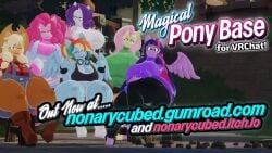 applejack_(mlp) big_breasts breasts female fluttershy_(mlp) friendship_is_magic furry huge_breasts my_little_pony no_sound nonarycubed pinkie_pie_(mlp) rainbow_dash_(mlp) tagme thick_thighs twilight_sparkle_(mlp) video vrchat wide_hips