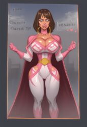 ai ai_generated bimbo bimbo_body bimbo_lips ms._woman ms._woman(beefburrito) oc original original_character superhero superhero_costume superheroine