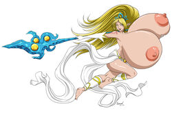 big_breasts blonde_hair breasts clothing female huge_breasts hyper hyper_breasts janna_windforce league_of_legends marrazan nipples