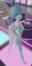 1girls 3d 3d_(artwork) aequdsama areolae ass barefoot breasts completely_nude completely_nude_female female female_only full_body honkai:_star_rail naked naked_female nipples nude nude_female silver_wolf_(honkai:_star_rail) solo solo_female