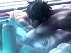 laying_on_stomach psycho-pass shinya_kougami tagme