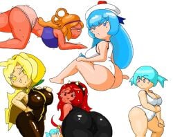 5girls big_ass big_breasts chili_pepper_cookie cookie_run cookie_run_kingdom cream_soda_cookie ice_candy_cookie lemon_zest_cookie rule_63 yoga_cookie