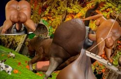 ambiguous_gender anus anus_focus ass_focus autumn big big_ass big_butt big_butthole big_penis brown_hair brown_mane brown_skin butt_focus comic_panel dark_skin donut_anus feral feral_on_human grabbing_ass grabbing_from_behind horse horse_anus horse_tail horsecock huge_balls huge_butt huge_cock human human_on_feral humanoid_genitalia humanoid_penis hyper_anus hyper_ass hyper_balls hyper_penis imminent_sex insertion larger_feral mmmano naked neck night nonbinary nonbinary_(lore) nude outdoor_nudity outdoors overwatch overwatch_2 penetration penis_in_ass penis_on_ass rear_view short_hair side_view sideboob sloan_cameron smaller_human tattoo thick_ass thick_penis thick_thighs venture wide_ass