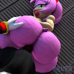 1boy 1girls 3d 3d_(artwork) ambiguous_penetration amy_rose animated anthro duo erection female female_focus female_penetrated grabbing_ass green_eyes hand_on_butt hedgehog huge_ass huge_breasts huge_butt male male/male male_penetrating penis sex shadow_the_hedgehog silvertilver sonic_(series) sound tagme video