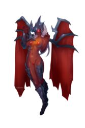 aatrox breasts darkin demon demon_girl demon_wings female glowing glowing_eyes inverted_nipples krells league_of_legends league_of_legends:_wild_rift long_hair navel nipples nude pussy red_eyes red_skin riot_games rule_63 silver_hair smirk solo transparent_background wings