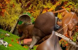 ambiguous_gender anus anus_focus ass_focus autumn big big_ass big_butt big_butthole big_penis brown_hair brown_mane brown_skin butt_focus dark_skin donut_anus feral feral_on_human grabbing_ass grabbing_from_behind horse horse_anus horse_tail horsecock huge_balls huge_butt huge_cock human human_on_feral humanoid_genitalia humanoid_penis hyper_anus hyper_ass hyper_balls hyper_penis imminent_sex insertion larger_feral mmmano naked neck night nonbinary nonbinary_(lore) nude outdoor_nudity outdoors overwatch overwatch_2 penetration penis_in_ass penis_on_ass rear_view short_hair side_view sideboob sloan_cameron smaller_human tattoo thick_ass thick_penis thick_thighs venture wide_ass