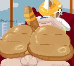 1boy 1girls aggretsuko animated anthro_on_anthro big_ass bubble_butt cowgirl_position fat_ass female fur furry furry_female gigantic_ass gigantic_butt huge_ass huge_butt human human_on_anthro male male/female retsuko spinneborg tagme thick_ass