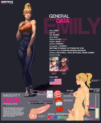 1futa abs areolae balls blonde_hair blush breasts bulge cameltail character_sheet cleavage cum curvy dmitrys embarrassed emily_(dmitrys) erect_nipples erect_penis erection erection_under_clothes futa_only futanari heavy_blush inverted_nipples katherine_(dmitrys) large_breasts large_penis muscular_futanari nipples nude penis penis_under_clothes perky_breasts pose puffy_areola scarlett_(dmitrys) sex_toy skin_tight solo solo_futa tenting uncensored veiny_penis