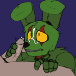 artist_unknown between_legs colored cum cum_on_face five_nights_at_freddy's gay male/male male_only oral springtrap springtrap_(fnaf) tagme traced traced_art yaoi