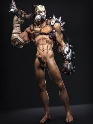 3d 3d_model abs balls bara biceps big_balls big_penis borderlands borderlands_2 borderlands_3 erection gearbox_software krieg krieg_(borderlands) male male_nipples male_only manly muscular_male nipples pecs penis psycho_(borderlands)