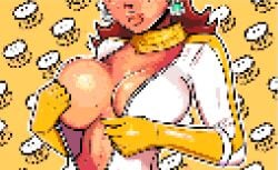 mario_(series) mario_kart nintendo paulinebabe pixel_art princess_daisy tagme