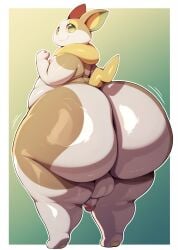 1boy ai_generated anthro balls belly belly_overhang big_hips canine canine chest chubby chubby_femboy chubby_male erect_penis erection fat fat_femboy feet femboy feminine_male furry hips hips_wider_than_shoulders huge_hips looking_at_viewer male male_boobs nintendo pecs penis plump pokemon short shortstack shortstack_femboy smile species teapot_(body_type) thick_thighs thighs toes tummy yamper