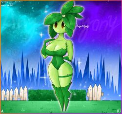 1girls angelsagony anthro anthrofied ass breasts breasts female flora_fauna plant plant_girl plant_humanoid plantie plants_vs._zombies plants_vs_zombies popcap_games pussy umbrella_leaf_(pvz)