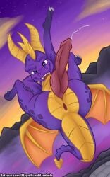 activision anus ass dragon flying genitals hi_res looking_at_viewer magnificent-arsehole male mythological_creature mythological_scalie mythology penis presenting scalie slit_penis spyro spyro_the_dragon