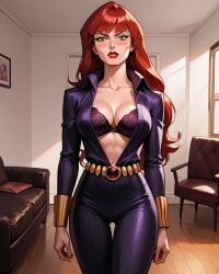 ai_generated avengers:_earths_mightiest_heroes black_widow_(marvel) flashing natasha_romanoff