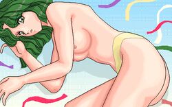 1girls 90s clothing female game_cg green_hair medium_breasts tagme win_mirror wrestle_angels wrestler