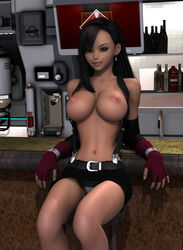 3d black_hair breasts female female_only final_fantasy final_fantasy_vii highres human human_only large_breasts long_hair solo square_enix straight tagme tifa_lockhart zafo