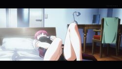 1girls animated barefoot bed black_panties blush cameltoe clothing feet female fondling grisaia_no_kajitsu groping long_hair lowres masturbation moaning panties red_hair soles solo suou_amane toes underwear