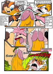 1boy 2girls amy_rose amy_rose_(boom) anthro collaborative_fellatio erection fellatio female femdom ffm ffm_threesome fur greenhill hedgehog humanoid_penis just_the_tip kissing kissing_penis kissing_penis_tip licking licking_penis licking_penis_tip licking_tip male malesub miles_prower multiple_girls oral penis penis_kiss penis_kissing penis_lick saliva sonic_(series) sticks sticks_the_badger sticks_the_jungle_badger sticks_the_tejon straight tails teamwork threesome