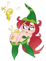 ass betilla_(rayman) blush breasts cum curvy cute fairy female flying goopygear happy hat large_breasts legwear lum_(rayman) nymph_(rayman) pale_skin penis pussy rayman_(series) rayman_origins red_hair sex shy size_difference small_but_hung straight vaginal vaginal_penetration