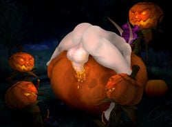 ass backsack bakaras balls big_testicles erection food_penetration fucking_pumpkin futa_only futa_sans_pussy futanari hair halloween intersex jack-o'-lantern large_ass masturbation night_elf nude penis pumpkin purple_hair taint tentacle testicles warcraft wide_hips world_of_warcraft