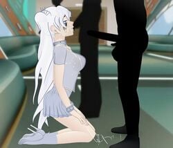 1boy 1girls bondage cum deepthroat faceless_male fellatio game konashion oral rwby screencap silhouette silhouetted_body silhouettes submission super_deepthroat_game video_game weiss_schnee