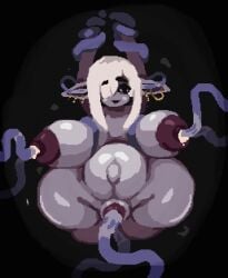 alius02 animated goblin goblin_female huge_breasts nipple_penetration shortstack stomach_bulge tagme tentacle tentacle_sex video