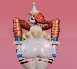 3d : big_butt clothed clown_girl cum_in_ass cum_in_butt eenepie female_focus five_nights_at_freddy's five_nights_at_freddy's:_secret_of_the_mimic green_eyes holding_ass jackie_(fnaf) jackie_(mishuuyu) red_hair robot_girl solo solo_female