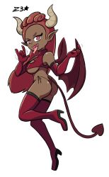 dark-skinned_female demon demon_girl fhs fhsz3r0 fnafhs fnafhs_z3ro long_hair red_eyes red_hair succubus succubus_horns succubus_tail succubus_wings tagme toddy_(fnafhs) z3star