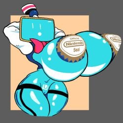 1girls alternate_version_available antennae areolae big_breasts blue_body blue_skin blue_vest bottomless bow bow_ribbon bowtie breasts breasts_bigger_than_head breasts_out bursting_breasts busty clothed clothing curvaceous curvy curvy_female curvy_figure cyan_body cyan_skin female female_only full_body hands_behind_head hat headwear huge_breasts humanoid hyper hyper_breasts large_breasts light_blue_body light_blue_skin long_sleeves looking_at_viewer massive_breasts mob_face monita_(nintendo_land) monitor monitor_head nintendo nintendo_land nipple_bulge nipples no_bra official_nintendo_seal osterzonensfw partially_clothed pasties pasties_with_text presenting presenting_breasts pussy ribbon robot robot_girl robot_humanoid screen screen_face screen_head shiny_breasts shiny_skin shiny_thighs solo solo_female thick_thighs thighs topwear tv tv_head tv_screen vest voluptuous voluptuous_female white_sleeves wide_hips wii_u